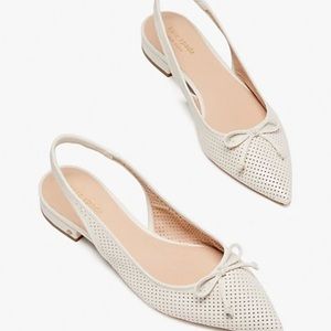 Kate Spade | white summer flats | sz 7